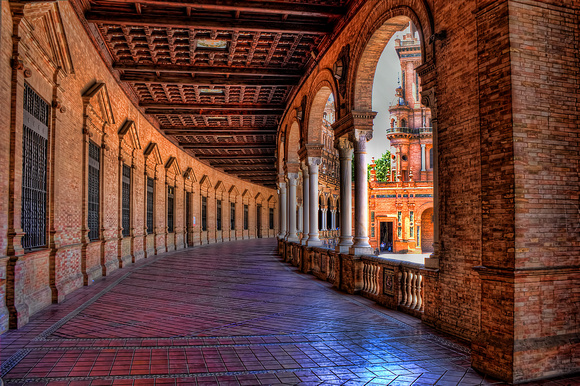 Arches In The Plaza de Espana