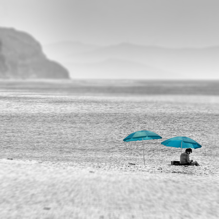 Blue Parasols